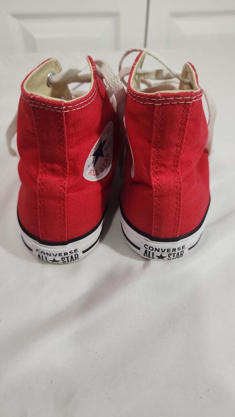 Converse Chuck Taylor All Star High Top Red Sneakers Size Men's 6 Women's 8 - Picture 4 of 7